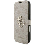 Husă pentru iPhone 17 Pro / iPhone 18 Pro, Guess Book 4G Metal Logo, Roz
