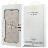 Husă pentru iPhone 17 Pro Max / iPhone 18 Pro Max, Guess Book 4G Metal Logo, Roz