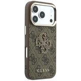 Husă pentru iPhone 17 Pro Max / iPhone 18 Pro Max, Guess Hardcase 4G Big Resin Logo, Maro