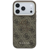 Husă pentru iPhone 17 Pro Max / iPhone 18 Pro Max, Guess Hardcase 4G Big Resin Logo, Maro