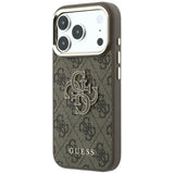 Husă pentru iPhone 17 Pro Max / iPhone 18 Pro Max, Guess Hardcase 4G Big Resin Logo, Maro