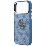 Husă pentru iPhone 17 Pro / iPhone 18 Pro, Guess Hardcase 4G Big Resin Logo, Albastră