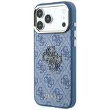 Husă pentru iPhone 17 Pro / iPhone 18 Pro, Guess Hardcase 4G Big Resin Logo, Albastră