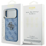 Husă pentru iPhone 17 Pro / iPhone 18 Pro, Guess Hardcase 4G Big Resin Logo, Albastră