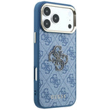 Husă pentru iPhone 17 Pro Max / iPhone 18 Pro Max, Guess Hardcase 4G Big Resin Logo, Albastră