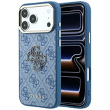 Husă pentru iPhone 17 Pro Max / iPhone 18 Pro Max, Guess Hardcase 4G Big Resin Logo, Albastră