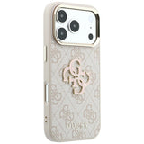 Husă pentru iPhone 17 Pro Max / iPhone 18 Pro Max, Guess Hardcase 4G Big Resin Logo, Roz
