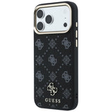 Husă pentru iPhone 17 Pro Max / iPhone 18 Pro Max, Guess Peony 4G Small Logo MagSafe, Neagră