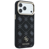 Husă pentru iPhone 17 Pro Max / iPhone 18 Pro Max, Guess Peony 4G Small Logo MagSafe, Neagră