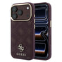 Husă pentru iPhone 17 Pro / iPhone 18 Pro, Guess Peony 4G Small Logo MagSafe, Bordo