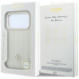 Husă pentru iPhone 17 Pro Max / iPhone 18 Pro Max, Guess Peony 4G Small Logo MagSafe, Bej