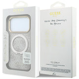 Husă cu inel magnetic pentru iPhone 17 Pro Max / iPhone 18 Pro Max, Guess Ring Stand Classic Logo MagSafe, Roz