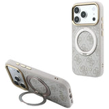 Husă cu inel magnetic pentru iPhone 17 Pro Max / iPhone 18 Pro Max, Guess Ring Stand Classic Logo MagSafe, Roz