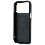 Husă pentru iPhone 17 Pro / iPhone 18 Pro, Guess Ring Stand Classic Logo MagSafe, Neagră