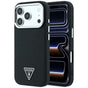 Husă pentru iPhone 17 Pro / iPhone 18 Pro, Guess Grained Triangle Logo MagSafe, Neagră