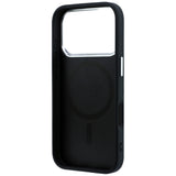 Husă pentru iPhone 17 Pro Max / iPhone 18 Pro Max, Guess Grained Triangle Logo MagSafe, Neagră