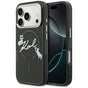 Husă pentru iPhone 18 Pro, Karl Lagerfeld IML Choupette and Karl Script Logo MagSafe, Neagră