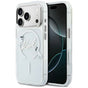 Husa pentru iPhone 17 Pro / iPhone 18 Pro, Karl Lagerfeld IML Choupette and Karl Script Logo MagSafe, Transparentă