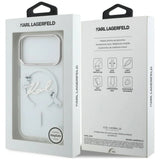 Husa pentru iPhone 17 Pro / iPhone 18 Pro, Karl Lagerfeld IML Choupette and Karl Script Logo MagSafe, Transparentă