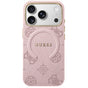 Husă pentru iPhone 17 Pro Max / iPhone 18 Pro Max, Guess 4G Embossed Ring Classic Logo MagSafe, Roz