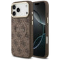 Husă pentru iPhone 17 Pro / iPhone 18 Pro, Guess 4G Embossed Ring Classic Logo MagSafe, Maro