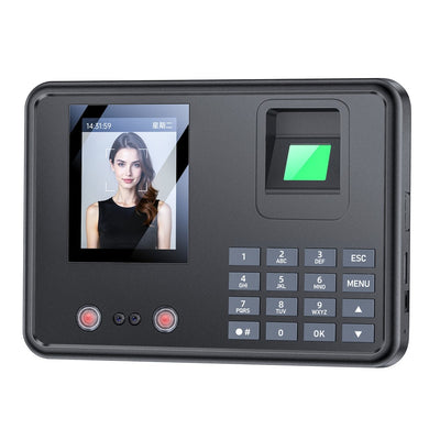 Camera de pontaj Yesido KM30, recunoastere faciala, amprenta, vena palmara, card, parola, dual-camera, 1000 utilizatori, Neagra