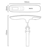 Cântar pentru bagaje Yesido MG41, display LCD, 50 kg, 3 unități de măsură (kg/lb/oz), curea durabilă, tip T, baterie CR2032, Gri