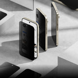 Folie telefon pentru Google Pixel 9 Pro / 10 Pro / 11 Pro, Ringke Easy Slide Tempered Glass Privacy, set 2 bucăți, Neagră