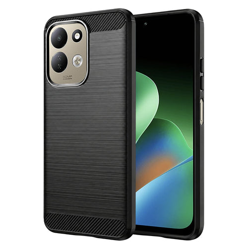 Husă pentru Xiaomi Redmi 17 4G / Redmi 17 5G, Techsuit Carbon Silicone, Neagră