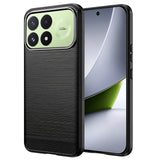 Husă pentru Xiaomi Poco F9 Pro, Techsuit Carbon Silicone, Neagră