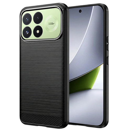 Husă pentru Xiaomi Poco F9 Pro, Techsuit Carbon Silicone, Neagră