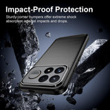 Husă pentru Xiaomi Poco F9 Pro, Techsuit Carbon Silicone, Neagră