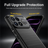 Husă pentru Xiaomi Poco F9 Pro, Techsuit Carbon Silicone, Neagră