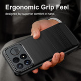 Husă pentru Xiaomi Poco F9 Pro, Techsuit Carbon Silicone, Neagră