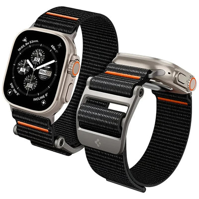 Curea smartwatch pentru Apple Watch Ultra/12/11/10/9/8/7/6/5/4/SE (44/45/46/49mm), Spigen DuraPro Flex, Neagra