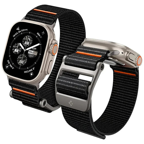 Curea smartwatch pentru Apple Watch Ultra/12/11/10/9/8/7/6/5/4/SE (44/45/46/49mm), Spigen DuraPro Flex, Neagra