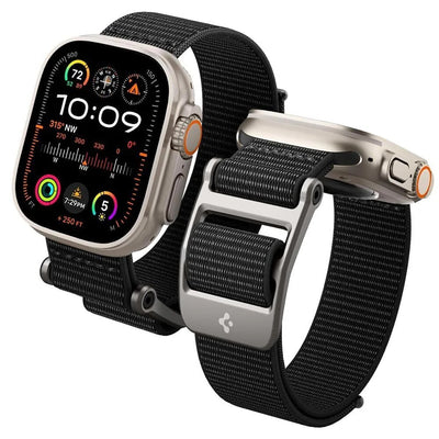 Curea smartwatch pentru Apple Watch Ultra/12/11/10/9/8/7/SE/6/5/4 44/45/46/49mm, Spigen DuraPro Flex, Neagra