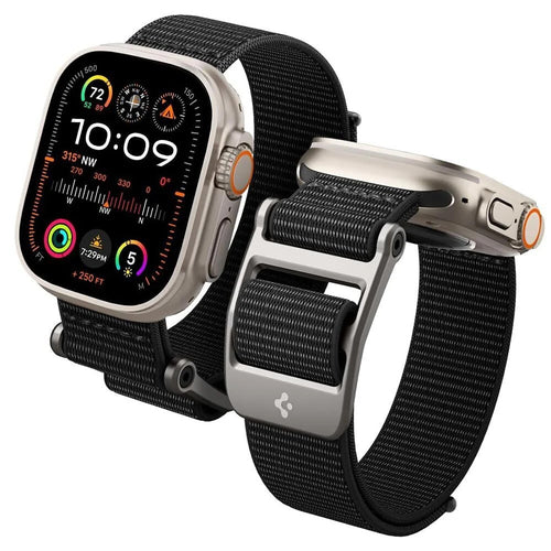 Curea smartwatch pentru Apple Watch Ultra/12/11/10/9/8/7/SE/6/5/4 44/45/46/49mm, Spigen DuraPro Flex, Neagra