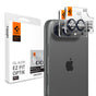 Folie protectie camera pentru iPhone Duo, Spigen Optik.tR EZ Fit Pro, set 2 bucati, Neagra