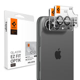 Folie pentru camera foto pentru iPhone Duo (set 2), Spigen Optik.tR EZ Fit Pro, Albă