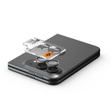 Folie pentru camera foto pentru iPhone Duo (set 2), Spigen Optik.tR EZ Fit Pro, Albă