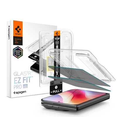 Folie telefon pentru iPhone Ultra, Spigen Glas.tR EZ-FIT Pro HD, Privacy, set 2 bucăți