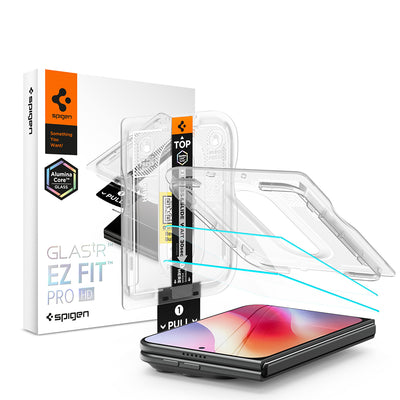 Folie telefon pentru iPhone Ultra, Spigen Glas.tR EZ-FIT Pro HD, set 2, Transparentă