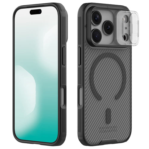 Husă pentru iPhone 17 Pro Max / iPhone 18 Pro Max, Nillkin CamShield Pro Magnetic, Transparentă Neagră