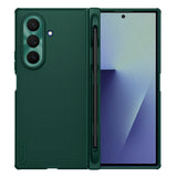 Husă pentru Samsung Galaxy Z Fold7, Nillkin Super Frosted Shield Fold Magnetic Pen Holder, Verde
