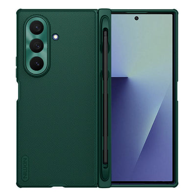 Husă pentru Samsung Galaxy Z Fold7, Nillkin Super Frosted Shield Fold Magnetic Pen Holder, Verde