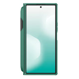 Husă pentru Samsung Galaxy Z Fold7, Nillkin Super Frosted Shield Fold Magnetic Pen Holder, Verde