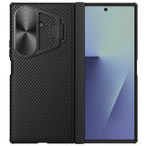 Husă pentru Samsung Galaxy Z Fold7, Nillkin CamShield Prop Magnetic, capac metalic obiectiv, Neagră