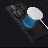 Husă pentru Samsung Galaxy Z Fold7, Nillkin CamShield Prop Magnetic, capac metalic obiectiv, Neagră