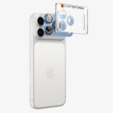 Folie camera pentru iPhone 18 Pro, Spigen Optik.tR EZ Fit Pro XL, Albastru deschis